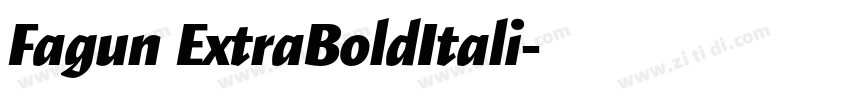 Fagun ExtraBoldItali字体转换